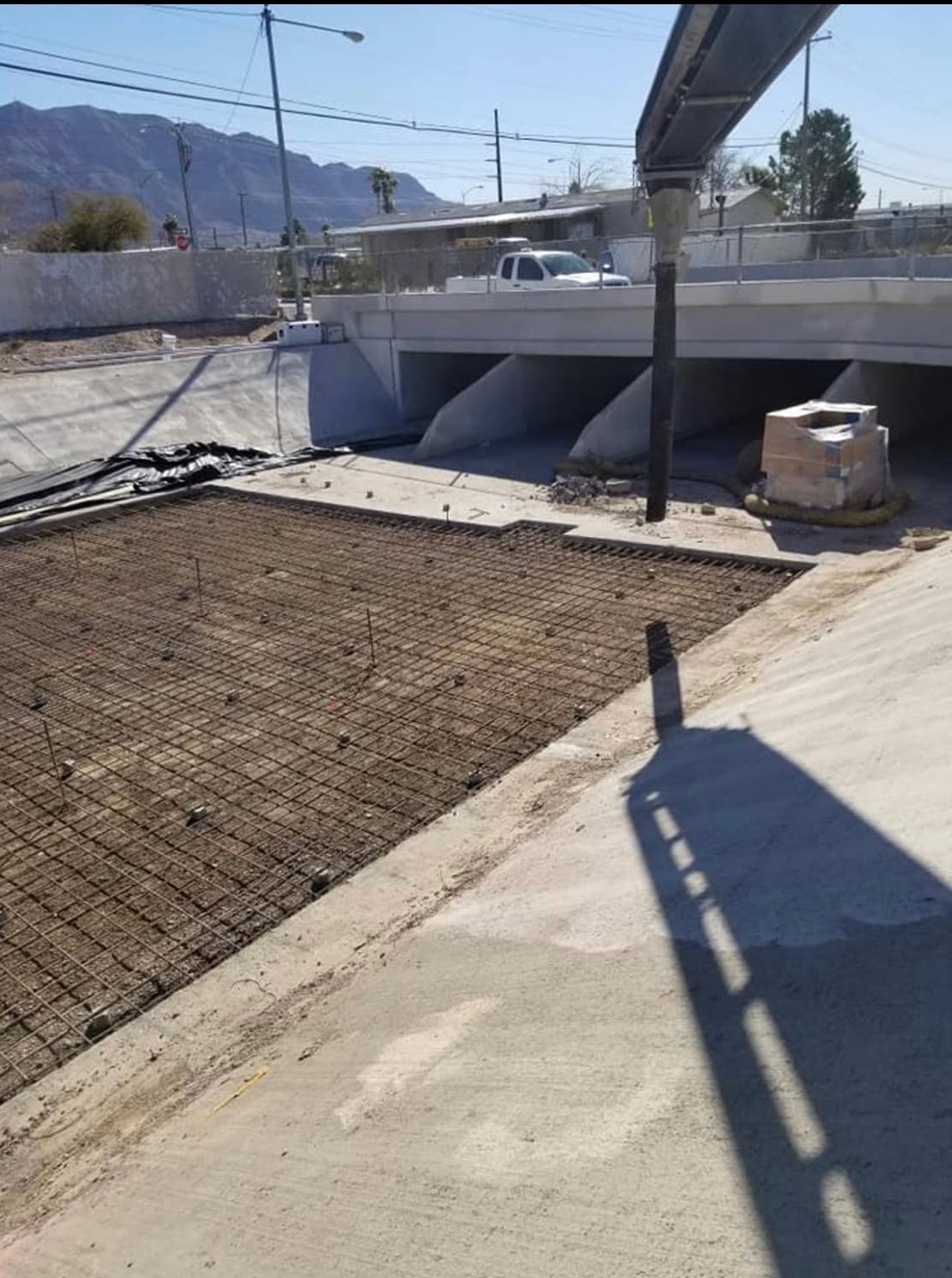 Reinforcement mat, site concrete