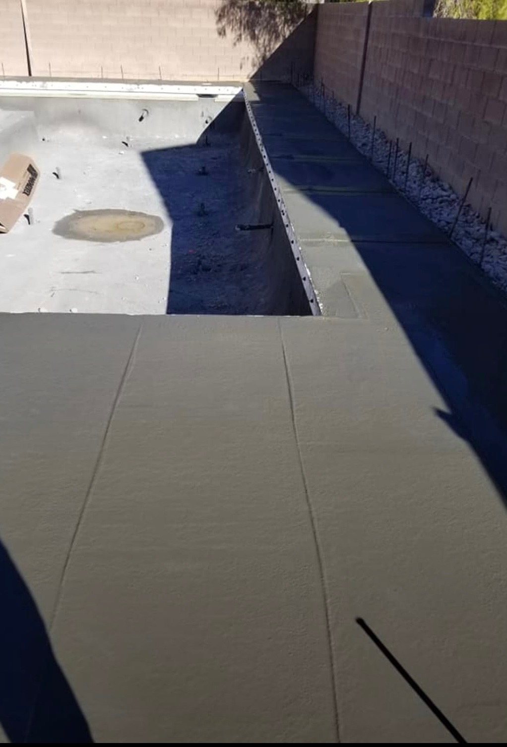 Completed pool deck and coping