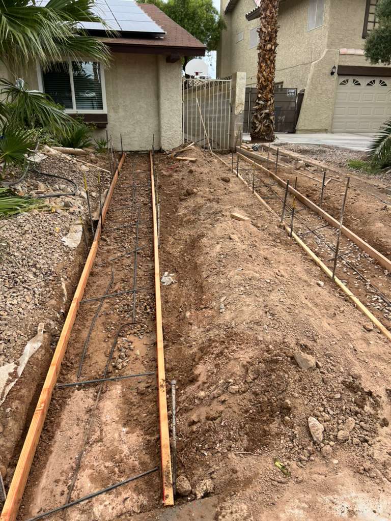 Backyard concrete, finishing pass