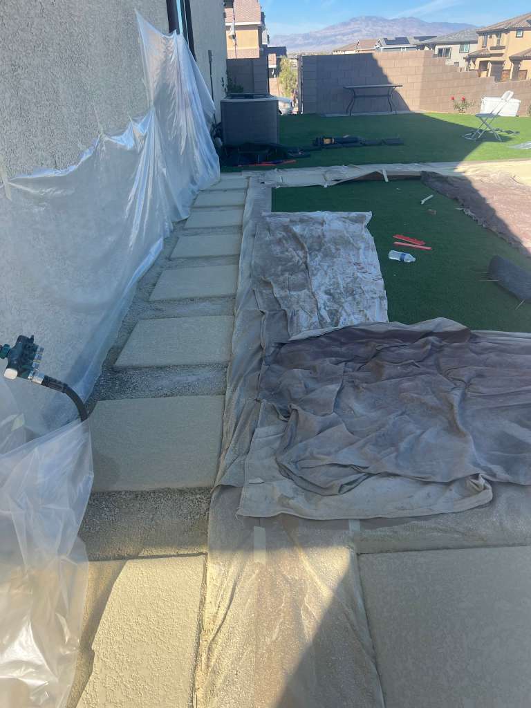 Side-yard concrete panels complete